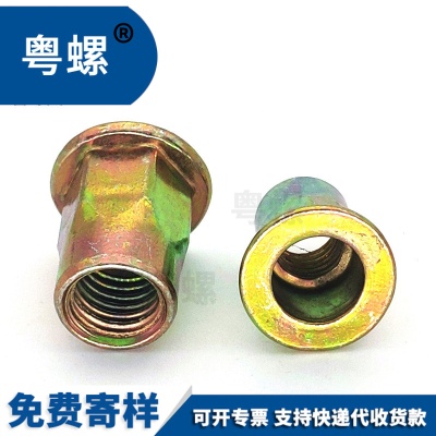 M4M5M6M8M10M12英制铆螺母拉母拉帽铆母铆螺母平头半六角拉铆螺母