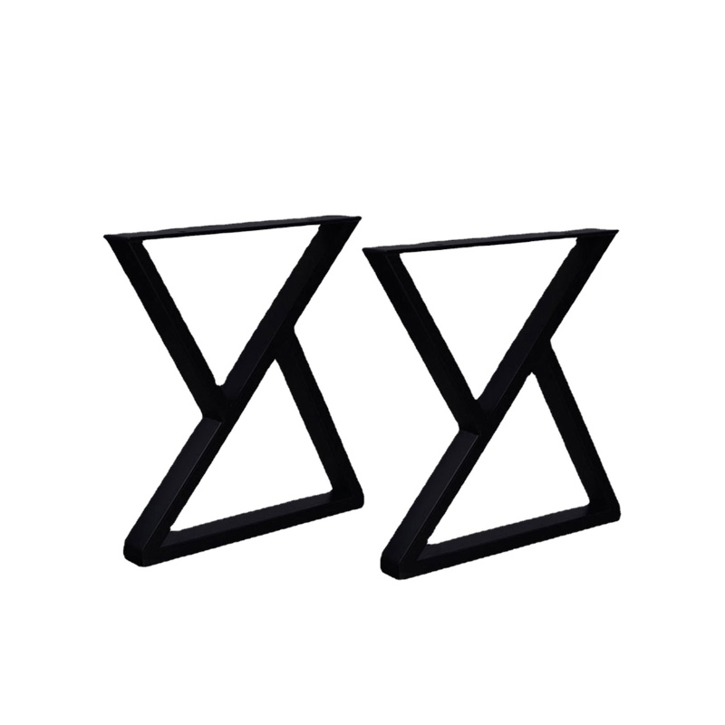 X型铁艺桌腿 支架办公桌脚 大板桌架 脚架 简易餐桌脚 茶几桌腿