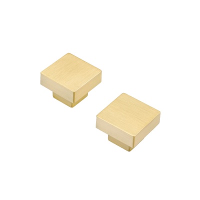 轻奢北欧家具锌合金方形小把手 橱柜单孔拉手 衣柜柜门五金拉手