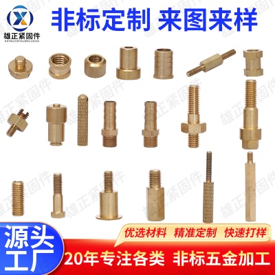 非标螺丝异形铜螺母螺柱不锈钢螺杆自动车床机械零件加工