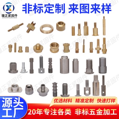 非标螺丝异形铜螺母螺柱不锈钢螺杆自动车床机械零件加工