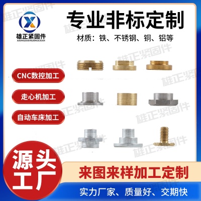 非标定制螺丝不锈钢铁铝铜件异形螺杆螺母自动车床生产加工五金件