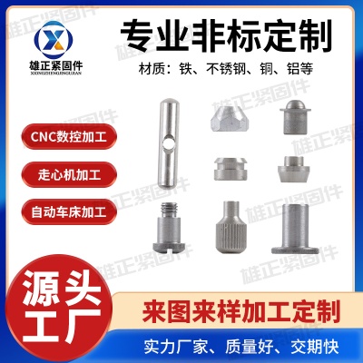 非标定制螺丝不锈钢铁铝铜件异形螺杆螺母自动车床生产加工五金件