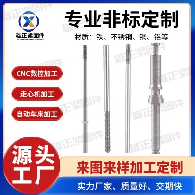 非标螺丝加工走心机精密 自动车床加工 数控车床加工轴芯长轴五金